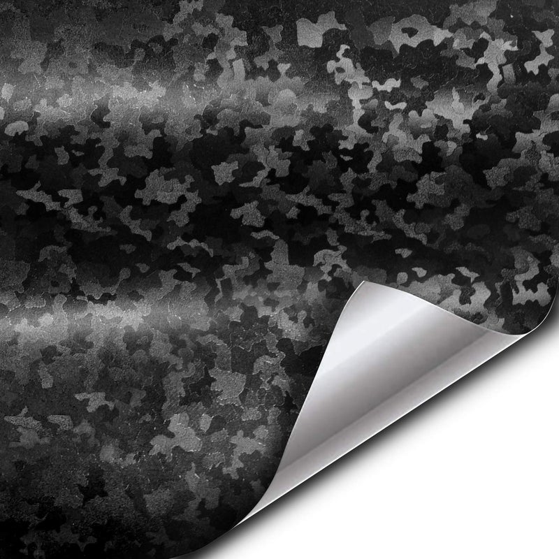 VViViD+ Black Stealth Small Patternless Camouflage Vinyl Wrap Roll (3ft x 5ft) - Image 1